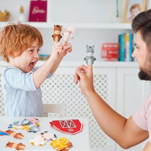 Cocnny Insect Finger Puppets Craft - 21pcs Diy Bugs شعرت بدمى أصحاب مجموعة من الأطفال الصغار للأطفال الذين تتراوح أعمارهم in Kuwait