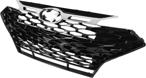 Grille متوافق مع 2019 2020 Hyundai Elantra Sport Sedan Grill Plastic (ABS) Painted+Chrome (Black+Silvery) in Saudi Arabia