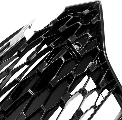 Grille متوافق مع 2019 2020 Hyundai Elantra Sport Sedan Grill Plastic (ABS) Painted+Chrome (Black+Silvery) in Saudi Arabia