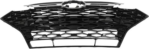 Grille متوافق مع 2019 2020 Hyundai Elantra Sport Sedan Grill Plastic (ABS) Painted+Chrome (Black+Silvery) in Saudi Arabia