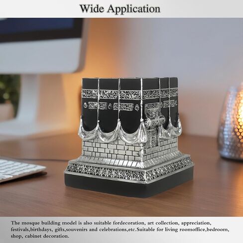 Islamic Kaba Replice Model, Muslim Turkish Home Table Decorations Perfect Islamic Ramadan Showpiece Eid Gifts Bookend Gold Plated Traditional Home Table Fireplace Decor in Kuwait