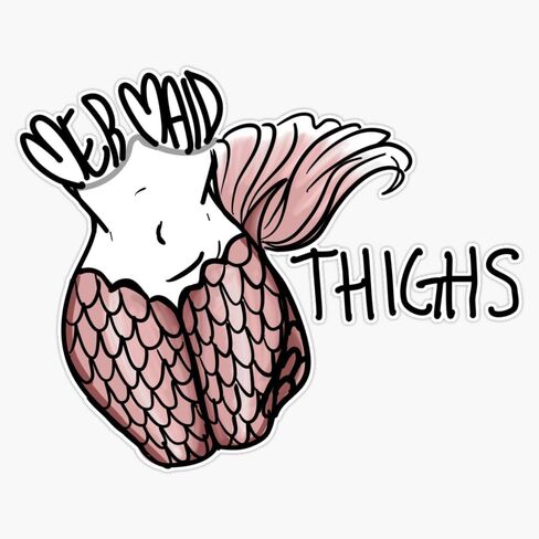 Mermaid Thighs Sticker Vinyl Waterproof Sticker Decal Car Laptop Wall Window Bumper Sticker 5" in Saudi Arabia