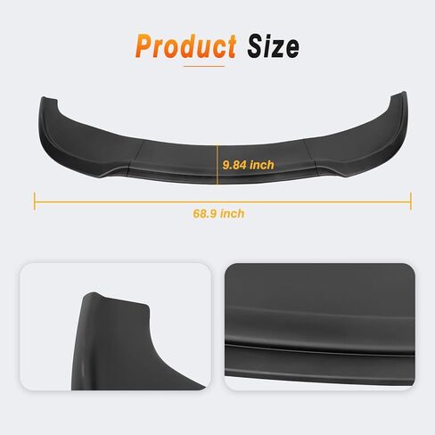 Front Bumper Lip Matte Black 3Pcs Compatible with Chrysler 300 C S Touring Sport SRT Style Front Bumper Lip Splitter in Kuwait