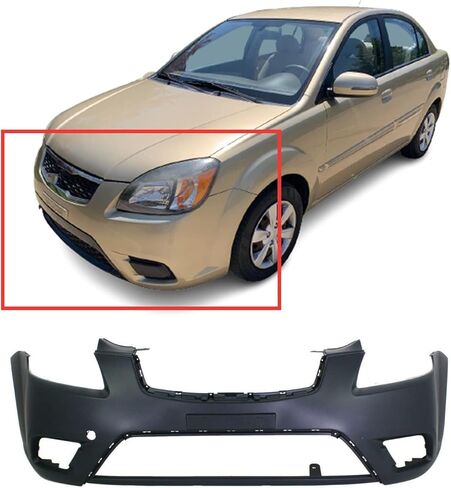 FITPARTS متوافقة مع الغلاف الأمامي المصد 2010 2011 KIA RIO SEDAN HATKBACK KI1000151 BASE EX LX SX. جاهز للطلاء. 865111G600 in Saudi Arabia