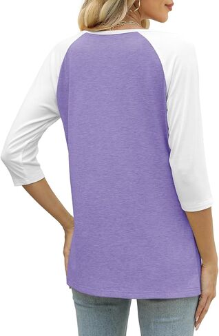 Heymiss Womens Summer Tops 3/4 طول الأكمام الخامسة in Kuwait