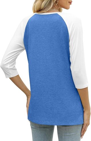 Heymiss Womens Summer Tops 3/4 طول الأكمام الخامسة in Kuwait