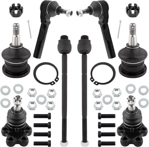 BOXI (Set of 8) Front Inner & Outer Tie Rod Ends + Upper & Lower Ball Joints Fit for Chevrolet Silverado GMC Sierra 1500 1999 2000 2001 2002 2003 2004 2005 2006 RWD | Replace ES3492T EV370 K6539 K6540 in Saudi Arabia