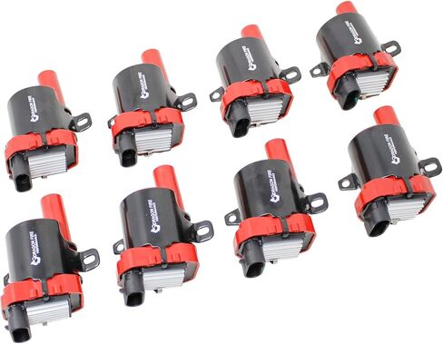 DRAGON FIRE PERFORMANCE 8pc Ignition Coil Power Pack Compatible with Silverado Tahoe Suburban Express Sierra Savana Yukon Escalade V8 1999-2007 REPLACES D585 19005218 BSC1208 UF262 OEM Fit C262-DFx8 in Saudi Arabia