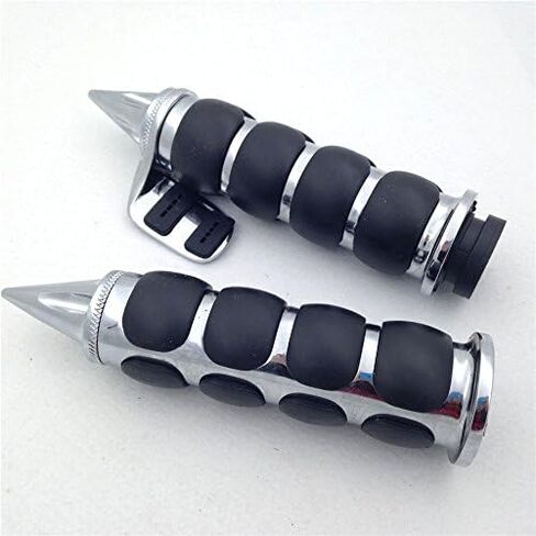 سبايك Xkmt-Chromed 1 "قبضة اليد المطاطية مع رئيس الخانق المحيط متوافق مع سوزوكي الدخيل LC 1500 Boulevard C90 Volusia 800 Boulevard C50 Marauder 800 Boulevard M50 [B019DKIHWA] in Saudi Arabia