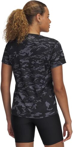 Under Armor Woman's Verocity Print Short Sleeve V Neck Tirt in Saudi Arabia