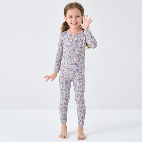 طقم بيجامات بيوربورن كيدز من الخيزران الفسكوز Pjs - صبي صغير بأكمام طويلة مناسب ومريح ملابس نوم ناعمة قطعتان أدوات 6-7 سنوات in Kuwait