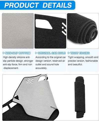 Cartist Dash Cover Fits for Mazda 3 Sedan/Hatchback/MazdaSpeed3 2010 2012 2013 Accessories Dashboard Cover Mat Anti-Slip Pad Carpet Anti-Glare(Suede Material Black) in Kuwait