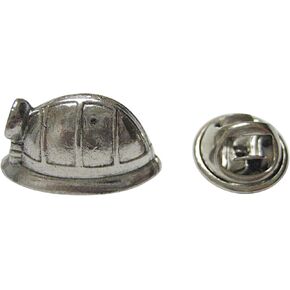 Kiola Designs Silver Toned Textured Mining Helmet Lapel Pin in Saudi Arabia