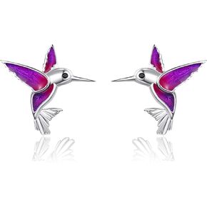 Dreamboat Hummingbird Bird Stud Earrings for Women 925 Sterling Silver Hypoallergenic Hummingbird Jewelry Gifts for Sensitive Ear in Saudi Arabia