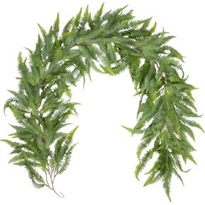 Briful 5ft Long Greenery Garland Boston Fern Floral Garland for Door Mantle Decorations, Lush Realistic Spring Summer Artificial Garland for Home Farmhouse Indoor Decor in Kuwait