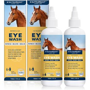 Eye Wash Drops for Horses and Ponies 150ML/5 fl. oz Mild Botanical Formula Reduces Tear Staining in Kuwait
