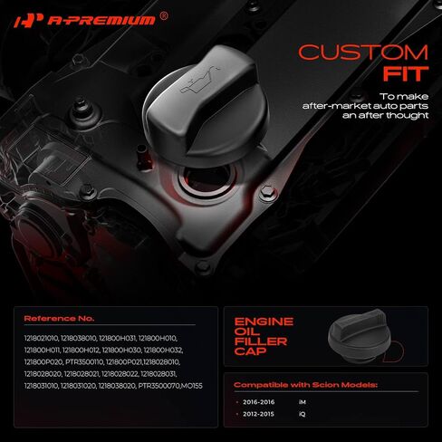 A-Premium Engine Oil Filler Cap Oil Cap Compatible with Toyota Camry 2007-2024, Corolla 2009-2024, Tacoma 2007-2023, Prius & Scion tC, xB, iM, iQ, xD & Lexus GX460, ES350, CT200h in Saudi Arabia
