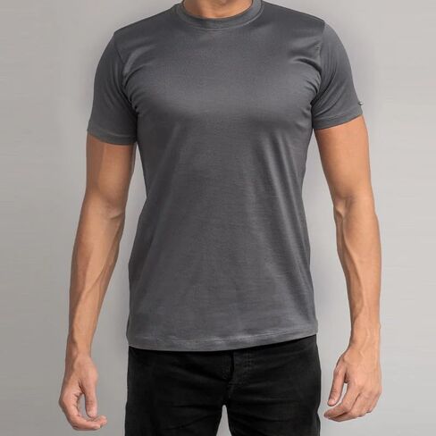 Cottonil Egyptian Cotton Men's T-Shirts MERCERISÉ –Short Sleeve Crew Neck Tees- Regular Fit O-Neck T-Shirts in Saudi Arabia