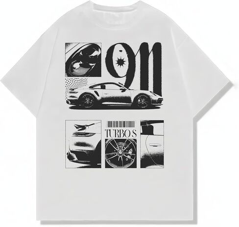 Legendary JDM Racing Sports Car Iconic 911 Silhouette T-Shirt, Unisex Vintage Y2K Oversized Graphic T-Shirt, Retro Design in Saudi Arabia