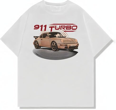Legendary JDM Racing Sports Car Iconic 911 Silhouette T-Shirt, Unisex Vintage Y2K Oversized Graphic T-Shirt, Retro Design in Saudi Arabia