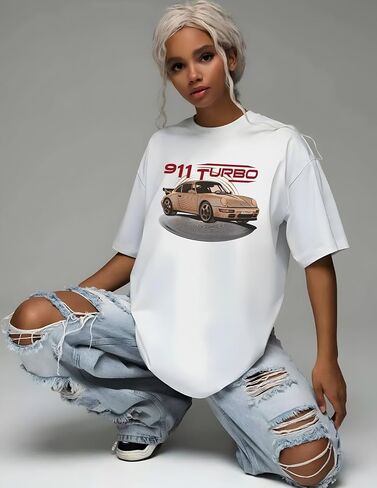 Legendary JDM Racing Sports Car Iconic 911 Silhouette T-Shirt, Unisex Vintage Y2K Oversized Graphic T-Shirt, Retro Design in Saudi Arabia