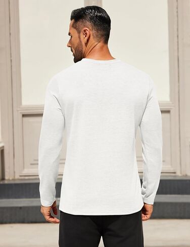 COOFANDY Mens Long Sleeve T Shirts Crew Neck Casual Basic Tee Shirt Lightweight Pullover Shirts in Saudi Arabia