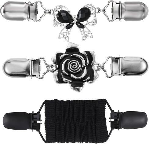 3 PCS Retro Weist Cincher Clip Set عتيقة شال مرونة شال من طوق الظهر الظهر بانت الخصر مشدود ملابس السترة سترة سترة مقطع للنساء 3 أنماط in Kuwait