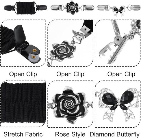 3 PCS Retro Weist Cincher Clip Set عتيقة شال مرونة شال من طوق الظهر الظهر بانت الخصر مشدود ملابس السترة سترة سترة مقطع للنساء 3 أنماط in Kuwait