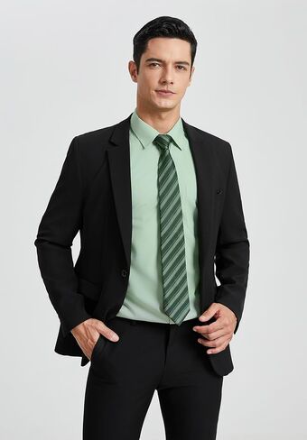 Enlision Mens Dress Shirts Long Sleeve Button Down Shirt for Men Regular Fit Business Casual Shirt and Tie Sets for Wedding in Saudi Arabia