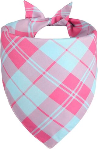 Christmas Dog Bandanas Small 2PCS, 4 Pattern Holiday Plaid Scarf for Boy and Girl, Triangle Reversible Bibs Breed for Puppy Pets in Kuwait