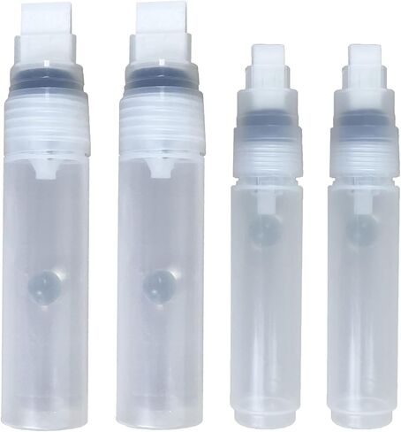 Refillable Paint Markers 2 Pcs/Pack 1mm Extra Fine Tips - Clear Watercolor Brush Pens for Acrylic Permanent Paint Empty Markers for Watercolor Painting, Doodling, and DIY Art in Saudi Arabia