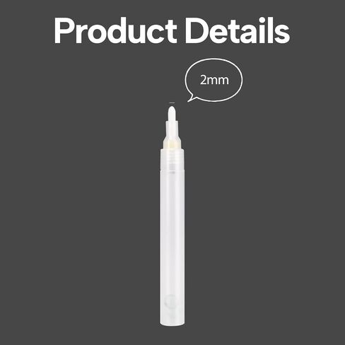 Refillable Paint Markers 2 Pcs/Pack 1mm Extra Fine Tips - Clear Watercolor Brush Pens for Acrylic Permanent Paint Empty Markers for Watercolor Painting, Doodling, and DIY Art in Saudi Arabia