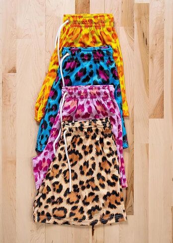 MECH-ENG Men's Casual Graphic Shorts Leopard Print Drawstring Running Gym Lightweight Athletic Shorts in Kuwait