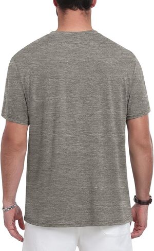 Men's Henley Shirts Casual Short Sleeve Button T-Shirt with Pocket in Saudi Arabia
