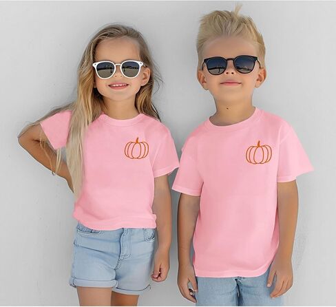 Kid Boys Girls Halloween Terts Termbroidery Pumpkin Thirts Spooky Season Tees Stefits Short Sleeve Fall Tops in Kuwait