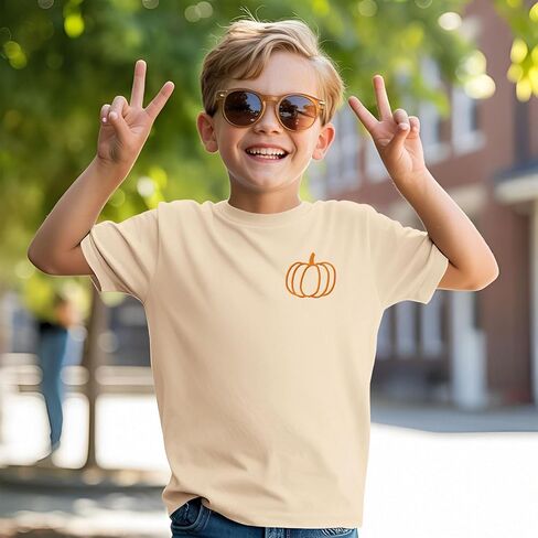 Kid Boys Girls Halloween Terts Termbroidery Pumpkin Thirts Spooky Season Tees Stefits Short Sleeve Fall Tops in Saudi Arabia