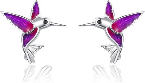 Dreamboat Hummingbird Bird Stud Earrings for Women 925 Sterling Silver Hypoallergenic Hummingbird Jewelry Gifts for Sensitive Ear in Saudi Arabia