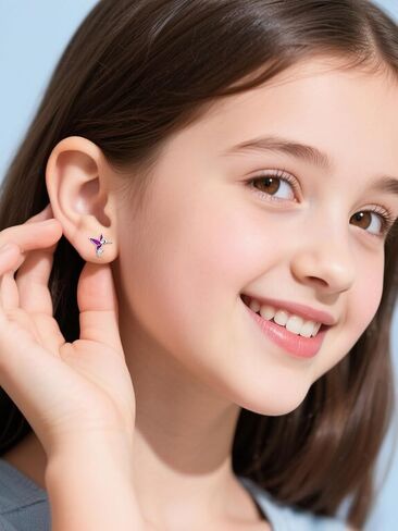 Dreamboat Hummingbird Bird Stud Earrings for Women 925 Sterling Silver Hypoallergenic Hummingbird Jewelry Gifts for Sensitive Ear in Saudi Arabia