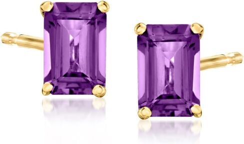 مجموعة نقية من قبل روس سايمونز 0.90 CT. T.W. أقراط جمشت مقدمة الذهب الأصفر 14 كيلو بايت in Saudi Arabia