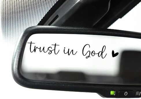 4PCS Car Stickers,Car Accessories Trust in God Rearview Mirror Sticker,Auto Stickers and Decals,Auto Decals for Women,Trust in God Mirror Decoration,Fits for Women Drivers, Motorcycles (白色) in Saudi Arabia