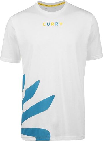 Under Armour Mens Curry Ultra Splash T-Shirt L White/Yellow/Blue in Saudi Arabia
