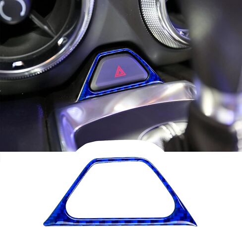 Ruiante متوافق مع ألياف الكربون Center Center Censole Button Panel Double Flash Light Trim Exclseories لـ Camaro 2015 2016 2017 2018 2019 2020 2021 2022 2023 2024 (1PCS Red) in Kuwait