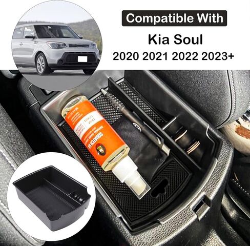 Aunginsy Car Car Recrest Box Box Box متوافق مع Kia Soul 2020-2025 Auto Center Center Console Tresanizer Trayrest Box Box الثانوية مربع تخزين in Saudi Arabia