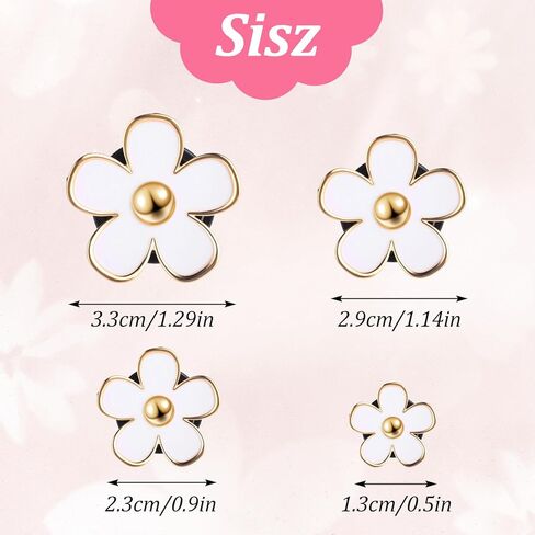 8 Pcs Car Vent Clips Daisy White Flower Air Freshener Vent Clips with 4pcs Perfume Tablets Car Interior Decor Accessories for Women(No Fragrance) in Kuwait