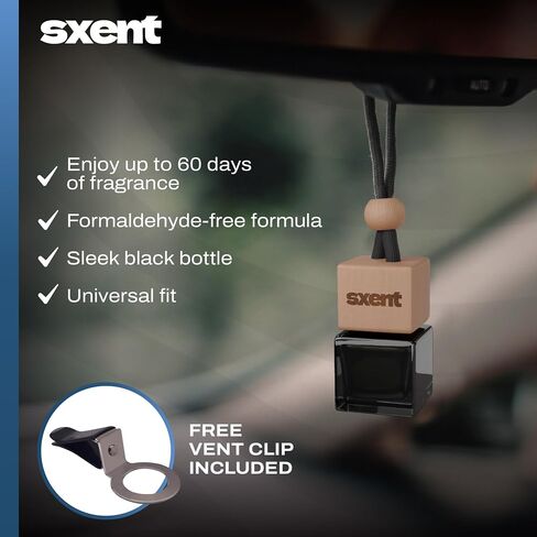 SXENT Savage Car Air Freshener for Men | Formaldehyde-Free Long-Lasting Fragrance Inspired by Sauvage | Vent-Clip or Hanging Black Diffuser in Saudi Arabia