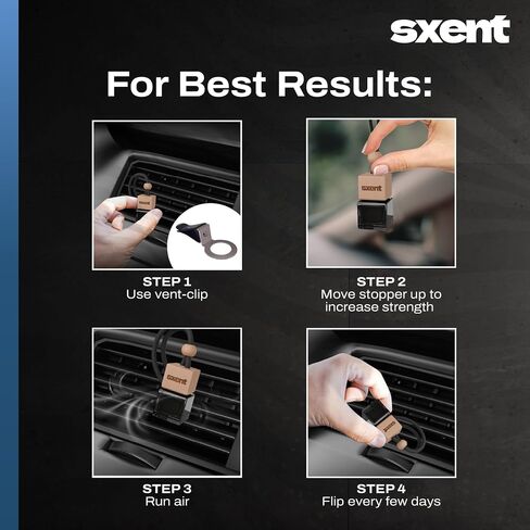 SXENT Savage Car Air Freshener for Men | Formaldehyde-Free Long-Lasting Fragrance Inspired by Sauvage | Vent-Clip or Hanging Black Diffuser in Saudi Arabia