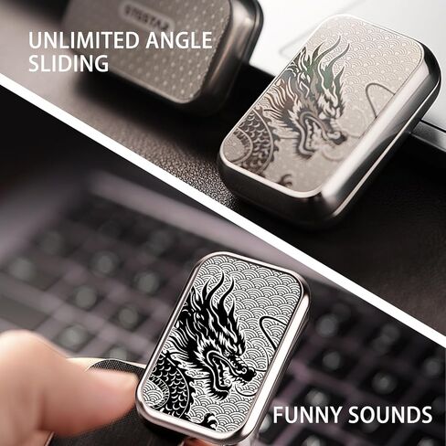 شريط التمرير ، تشغيل المعادن تململ لعبة البالغين من البالغين مع الأصوات الساحرة ، وتخفيف الإجهاد ADHD ، ADHD ، لعبة مكتب جيب متين ، للأصدقاء ، مثالية للمكتب والمنزل والانتظار (رمادي) in Kuwait