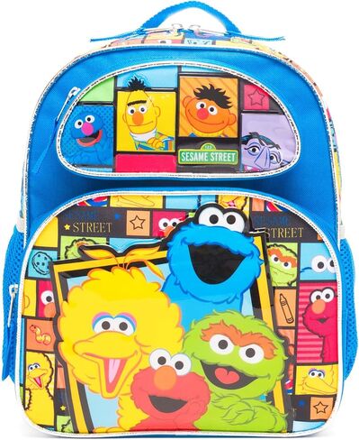 حقائب ظهر Sesame Street Mini - حزمة مع حقيبة ظهر صغيرة تضم Elmo و Big Bird و Cookie Monster و Mater Bottle و Toeds والمزيد | حقيبة ما قبل المدرسة في شارع السمسم للأطفال الصغار in Saudi Arabia