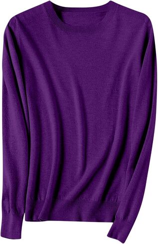 Cashmere Sweaters for Women Thin Lightweight Crewneck Pullover Loose Casual Soft Long Sleeve Tops Fall Fashion 2025 in Saudi Arabia