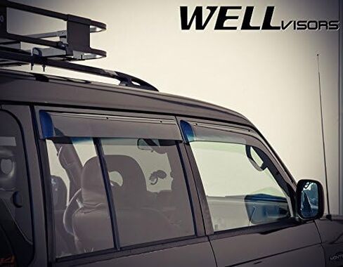 Wellvisors Windows ، انحرافات الرياح المتوافقة مع Mitsubishi Montero 1992-2000 سلسلة الأمطار الحرس الممتاز 3-847MI011 in Saudi Arabia